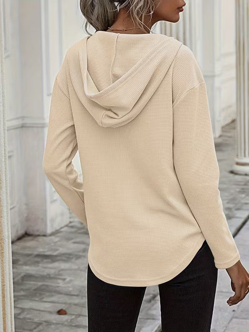 Heydi | Sudadera Con Capucha Manga Larga y Bajo Curvo