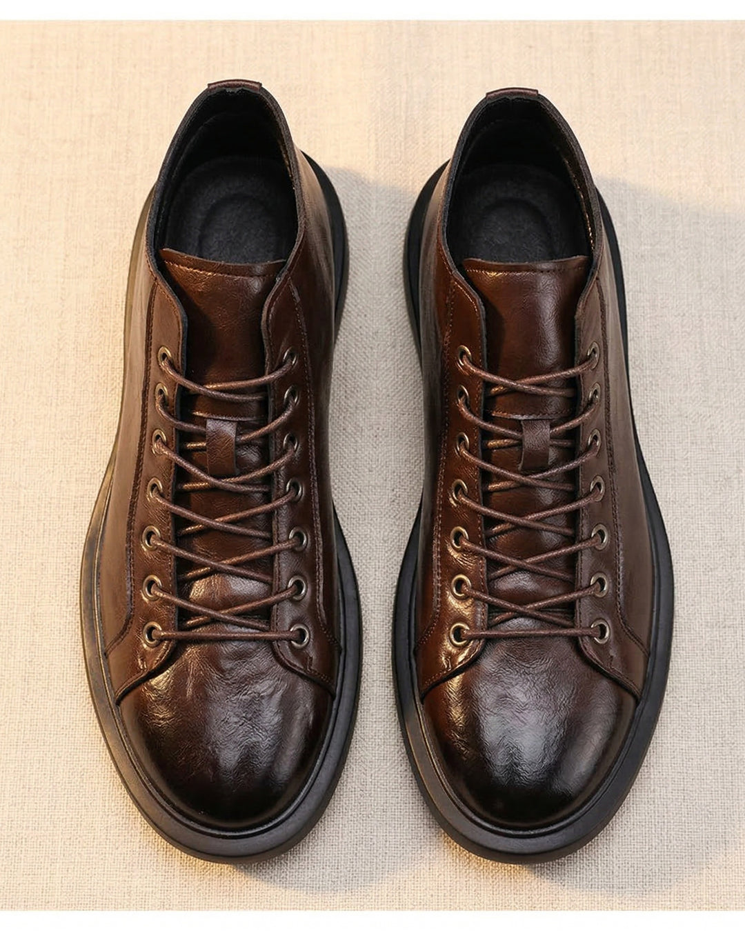 Kervens | Botines Con Diseño De Cordones Y Efecto Piel
