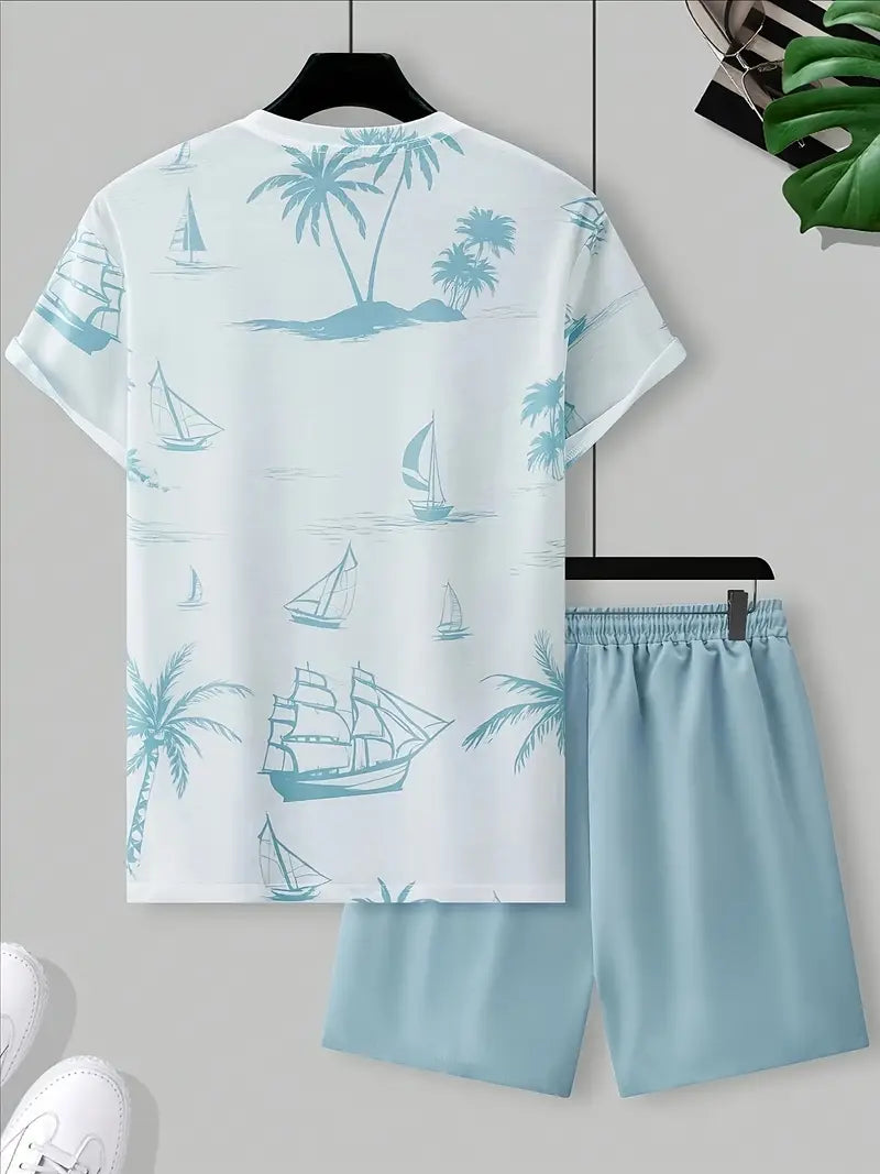 Barea | Conjunto Camiseta Tropical Y Shorts