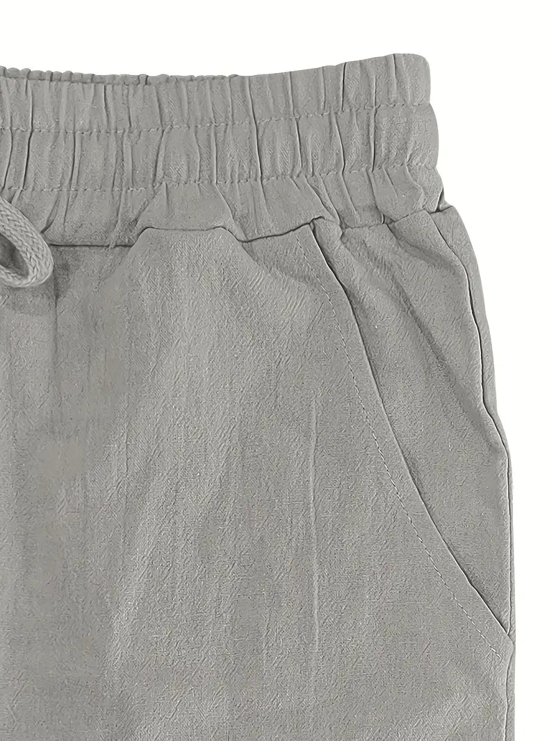 Babaev | Pantalones Anchos de Lino Con Cordón