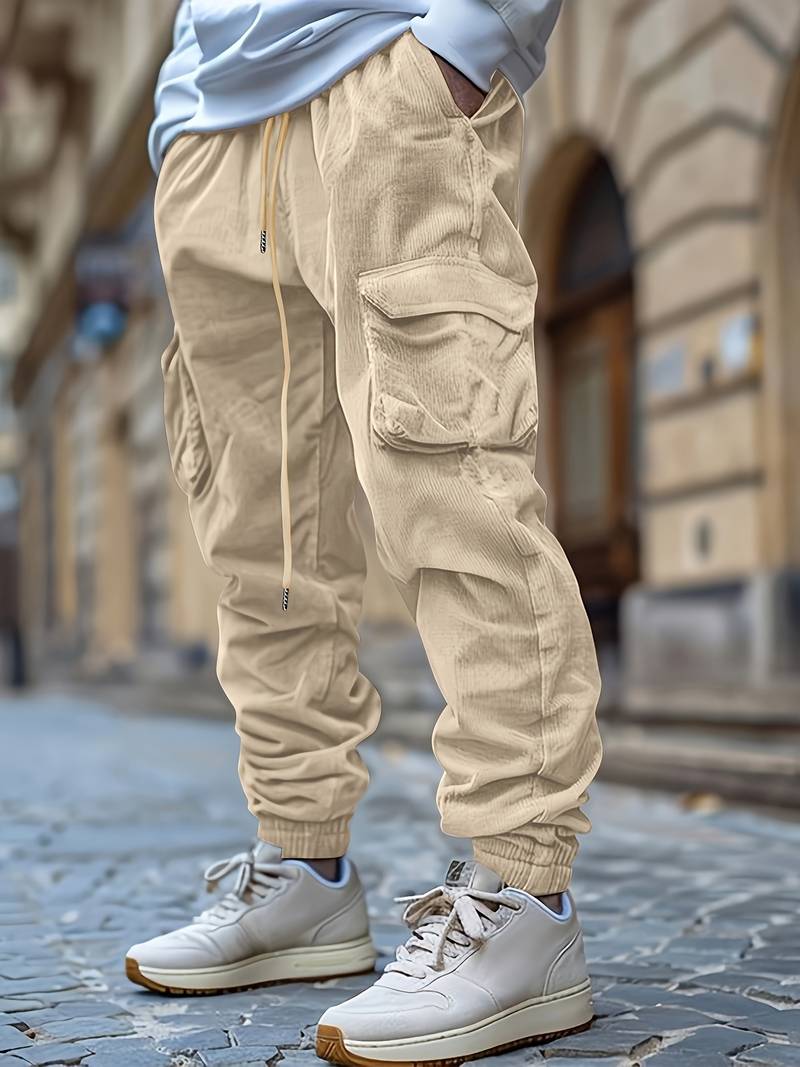 Baruch | Pantalones Cargo Con Cordón en la Cintura y Bolsillos
