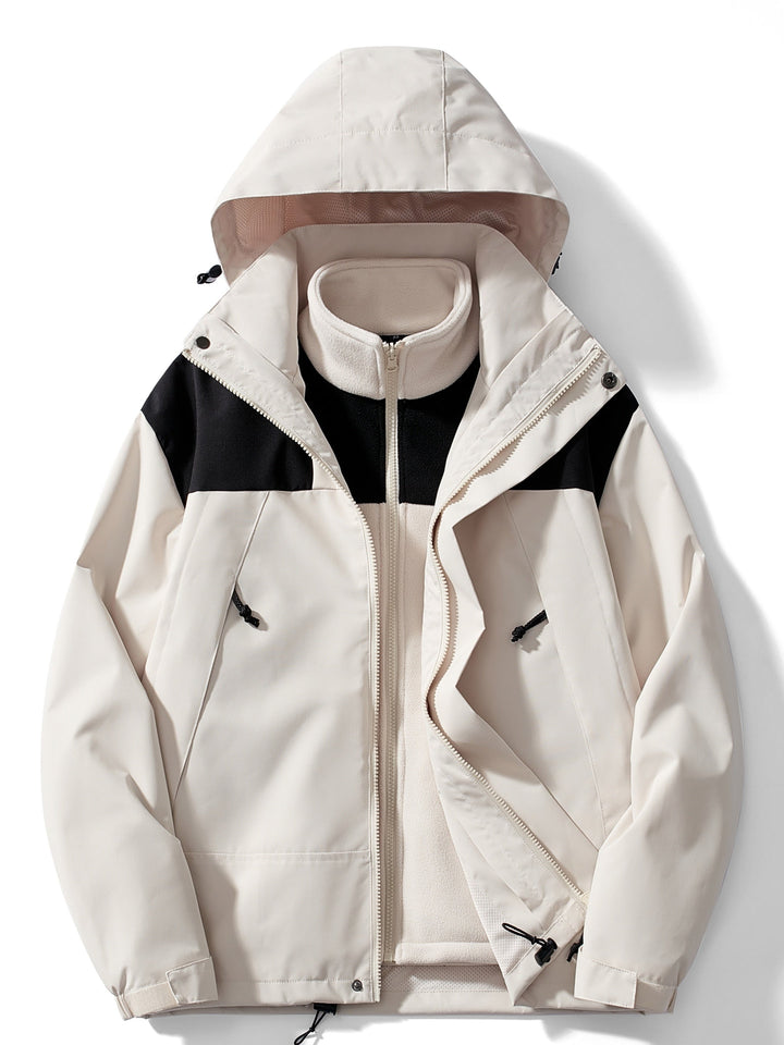 Jerome | Chaqueta con Capucha y Paneles Contrastantes