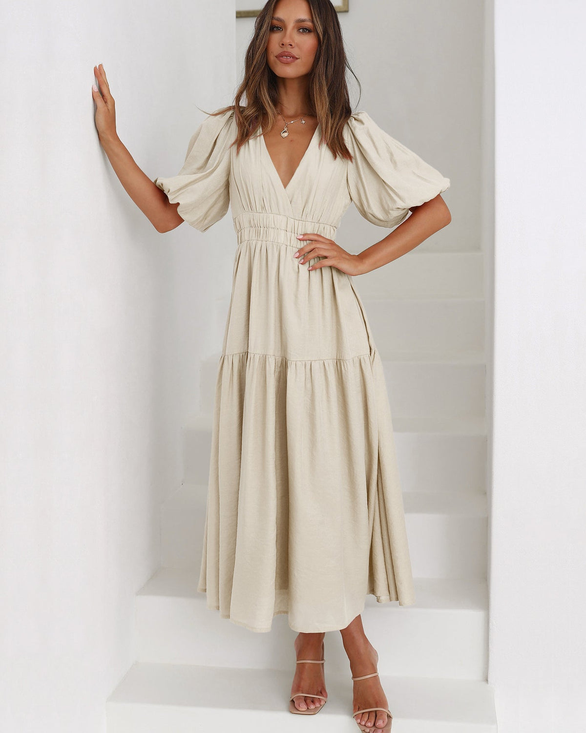 Delphine | Vestido Midi Con Escote V
