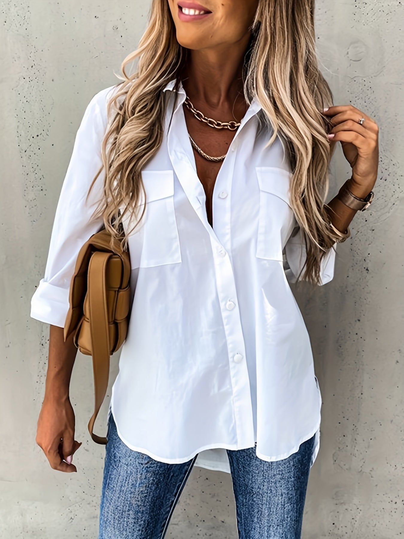 Aziza | Camisa con Botones y Cuello Clásico