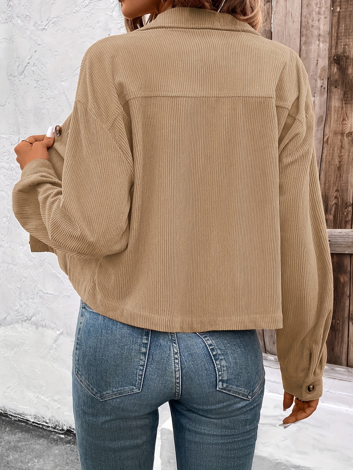 Nichola | Chaqueta De Pana De Manga Larga Con Botones