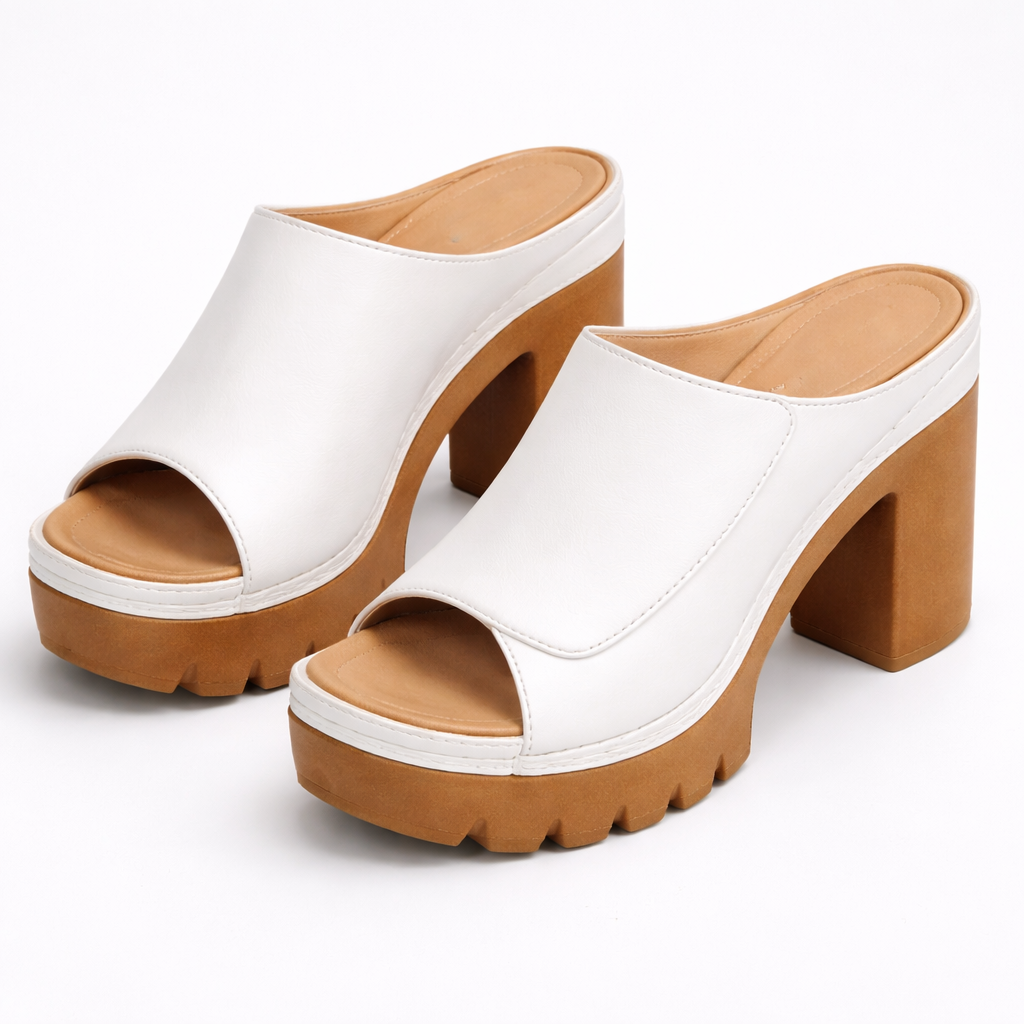 Nicolien - Sandalias de Plataforma Con Tacón Grueso y Puntera Abierta