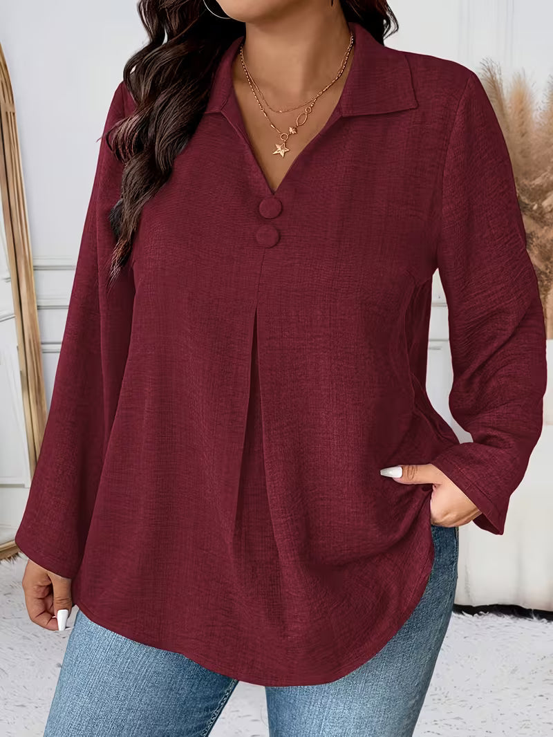 Noyelle | Blusa Holgada de Manga Larga con Botones