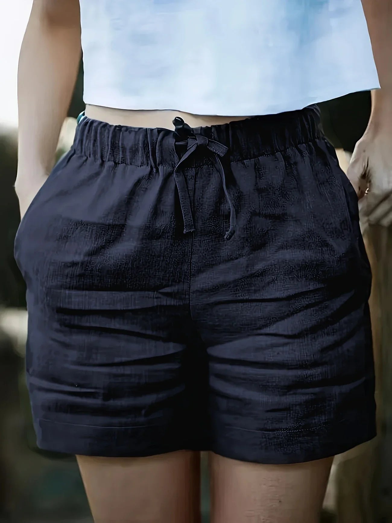 Niamh | Pantalones Cortos de Verano Informales Con Cordón y Bolsillos