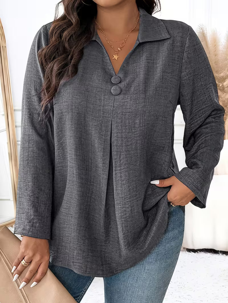 Noyelle | Blusa Holgada de Manga Larga con Botones