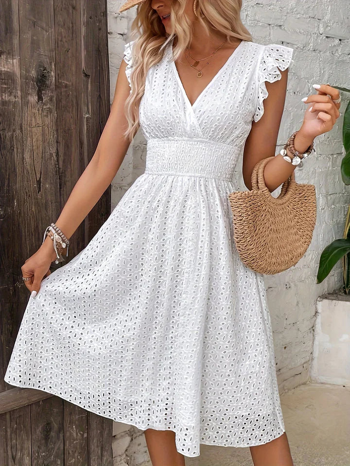 Tsami | Vestido Midi Con Escote en V