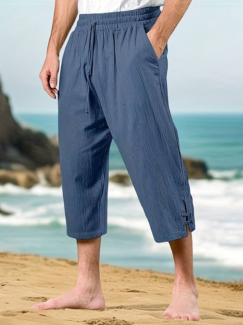 Eksteen | Pantalones Informales Cortos Con Cordón y Cintura Elástica