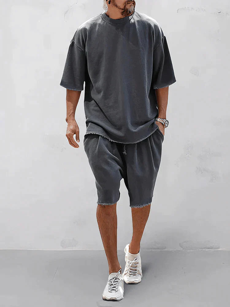 Dumitru | Conjunto De Dos Piezas Con Pantalones Cortos Y Manga Corta