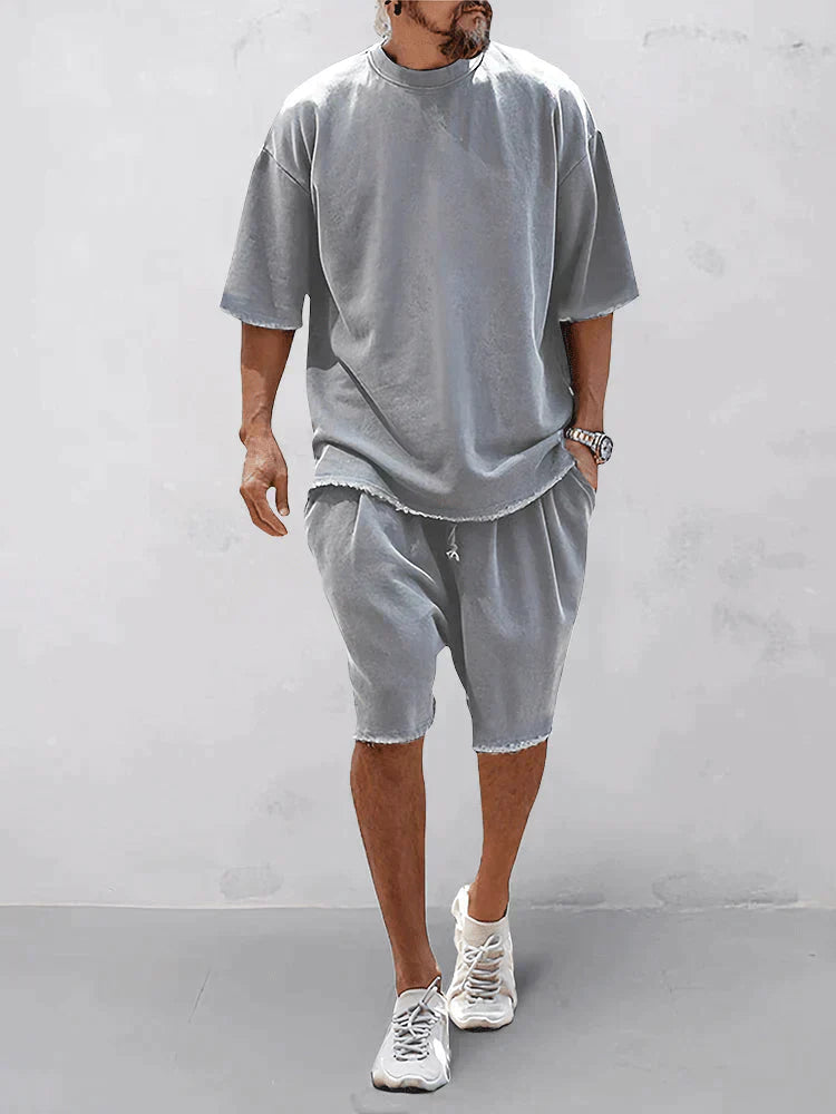 Dumitru | Conjunto De Dos Piezas Con Pantalones Cortos Y Manga Corta