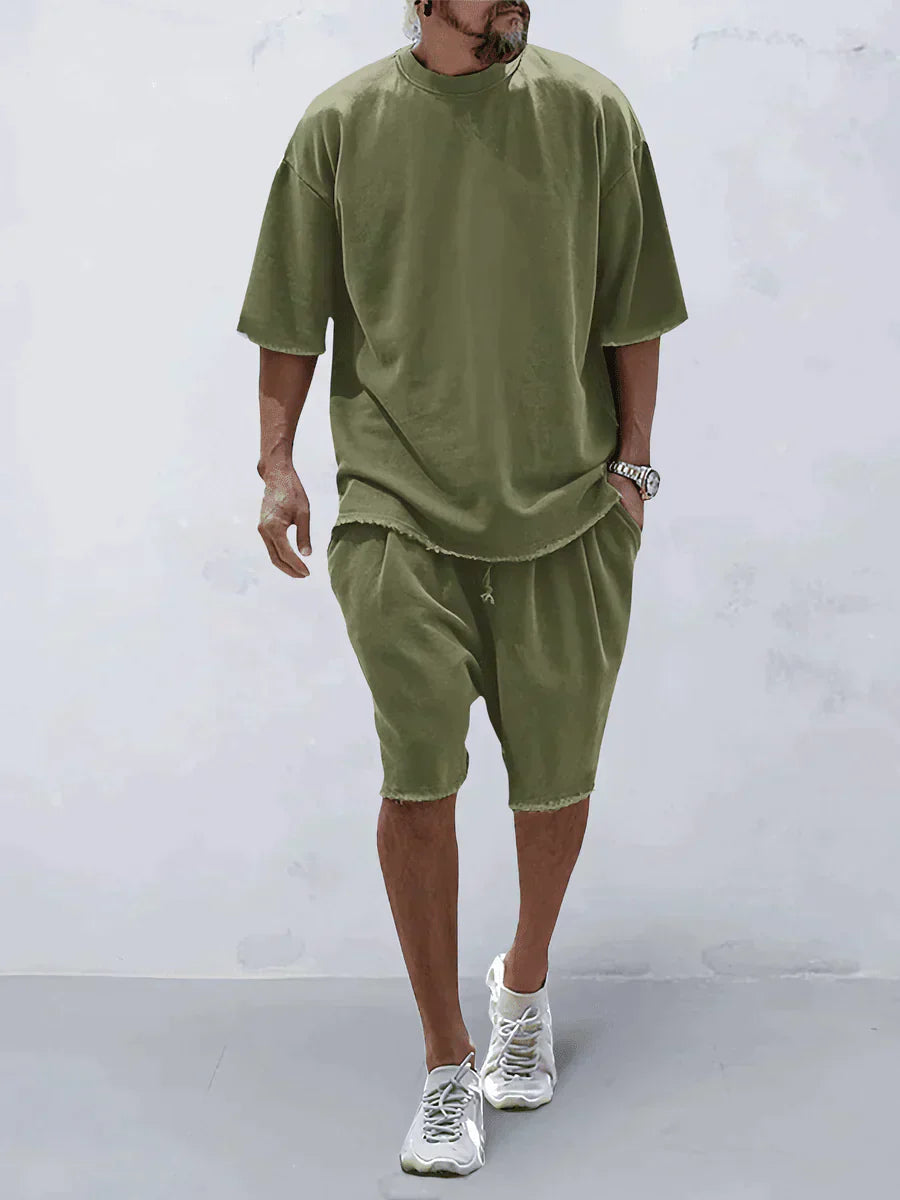 Dumitru | Conjunto De Dos Piezas Con Pantalones Cortos Y Manga Corta