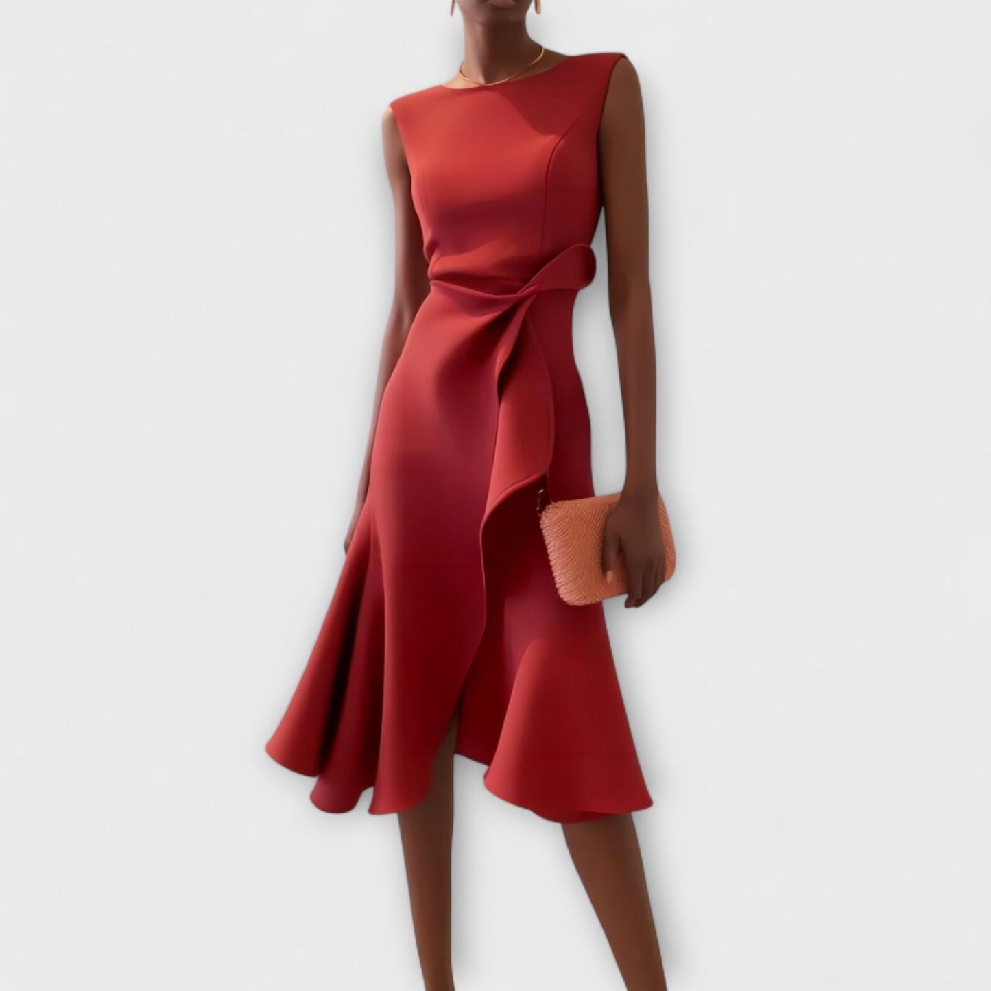 Jolene | Vestido Midi Elegante Sin Mangas