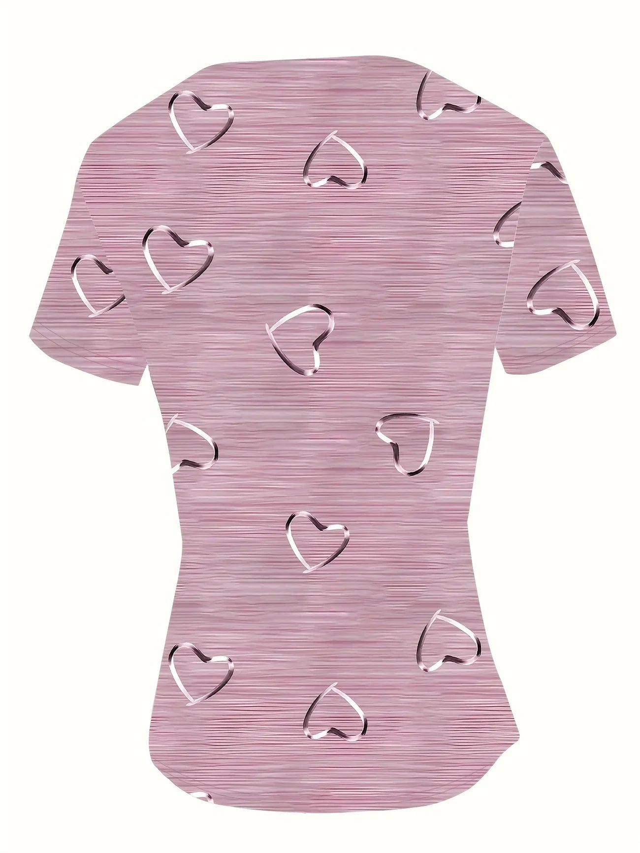 Emlyn | Top De Manga Corta Con Cuello en V Y Estampado De Corazones