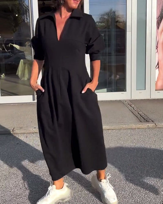 Lunya | Vestido Camisero MIDI Con Cuello
