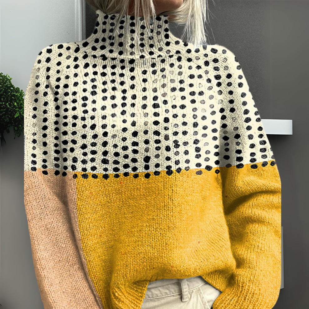 Rasha | Jersey De Punto Estampado Con Cuello Alto