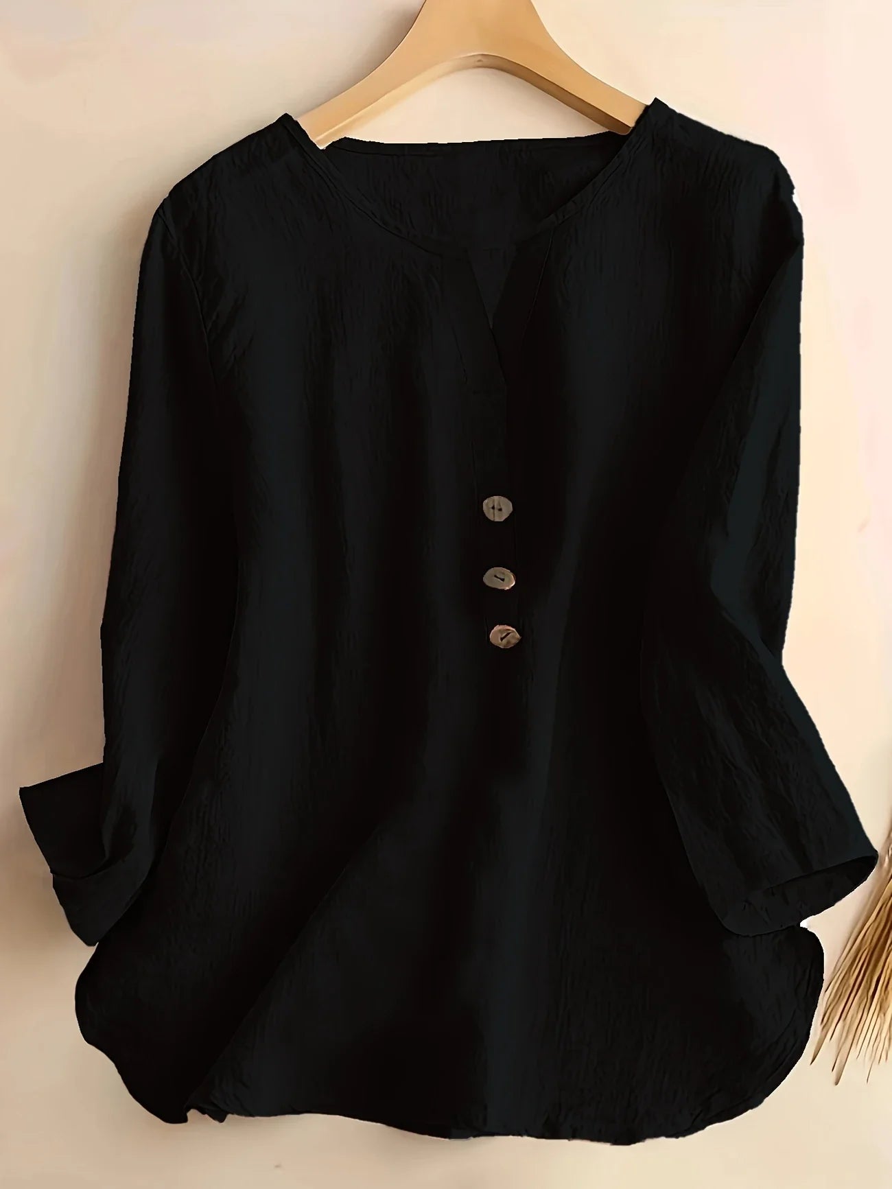 Mykaela | Blusa Informal Con Cuello Abierto y Tacto de Algodón