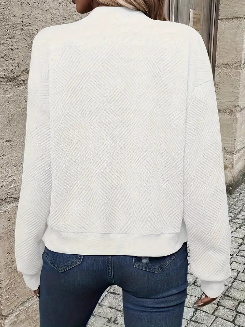 Juanita | Chaqueta De Manga Larga Con Cremallera Frontal Y Textura