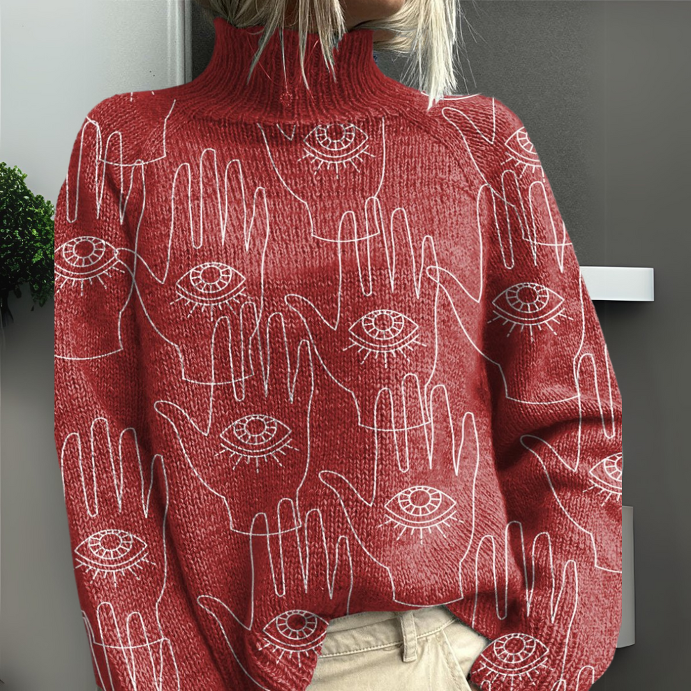 Rasha | Jersey De Punto Estampado Con Cuello Alto