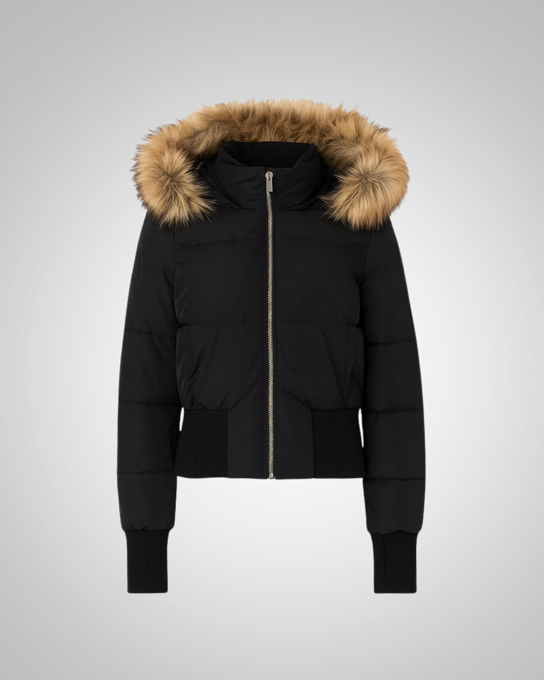 Isabel | Chaqueta acolchada con capucha de piel sintética