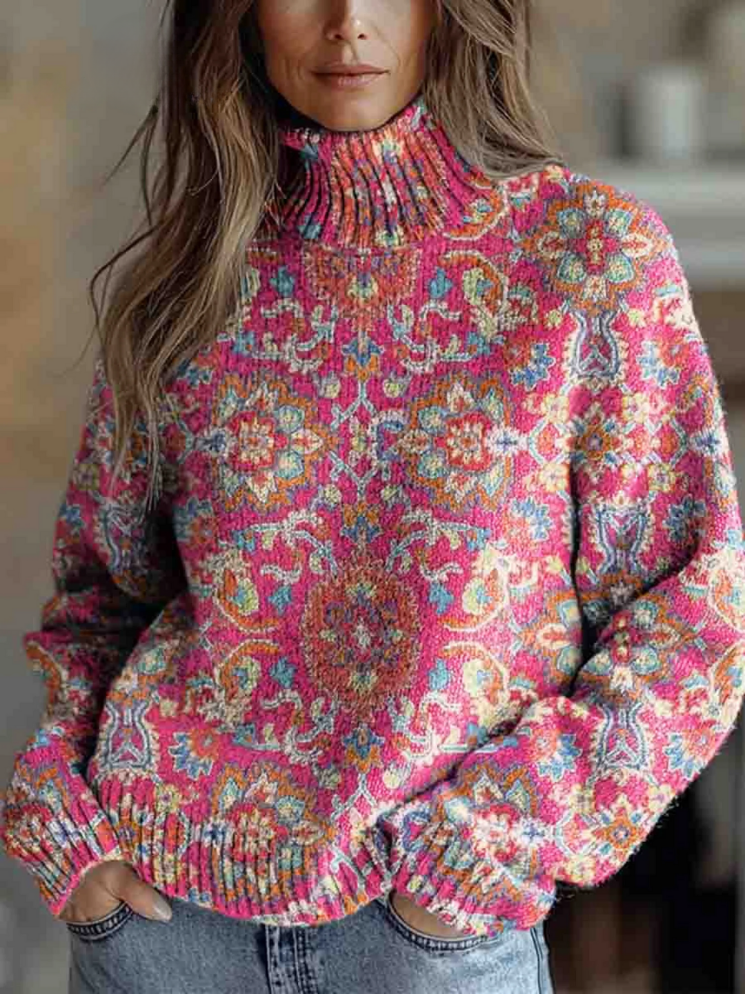 Miraen | Jersey De Cuello Alto Con Estampado