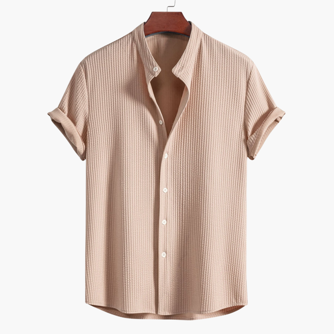 Geoffrey | Camisa De Manga Corta Con Botones Y Textura Para Hombre
