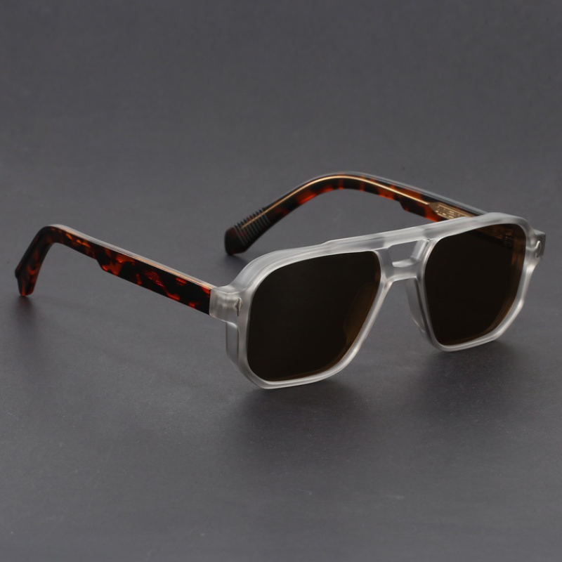 Kieran - Gafas de sol con Montura Cuadrada azul y Cristales Oscuros