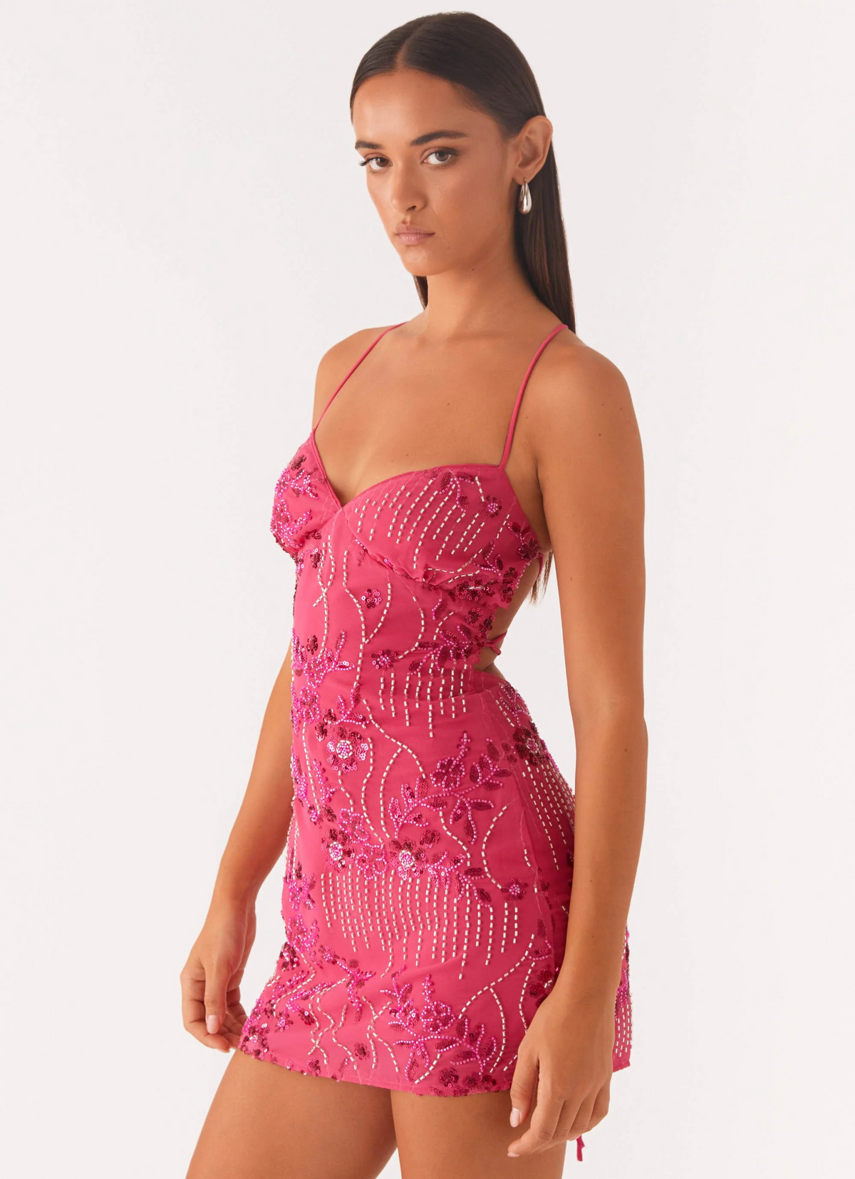 Kylina | Vestido corto con espalda cruzada