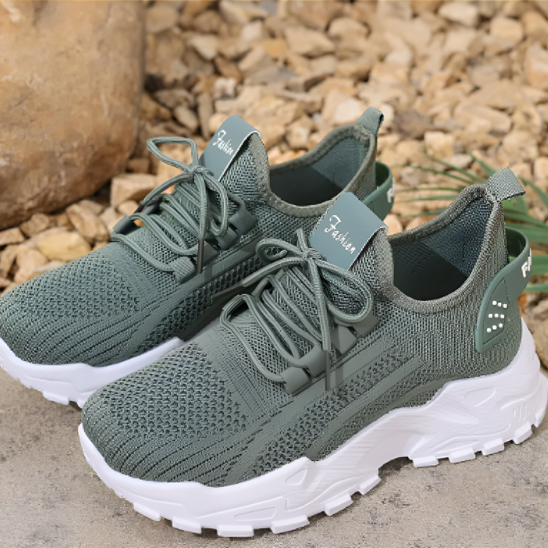 Eshara | Zapatillas de Malla con Cordones y Suela Gruesa