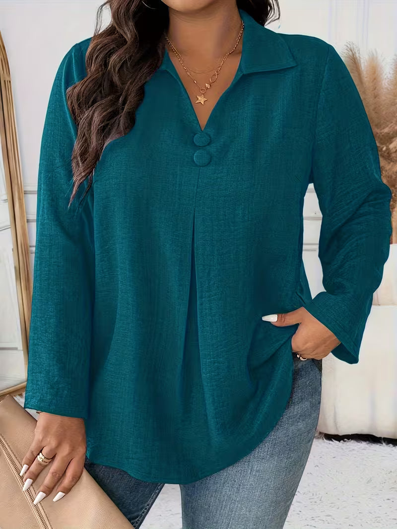 Noyelle | Blusa Holgada de Manga Larga con Botones