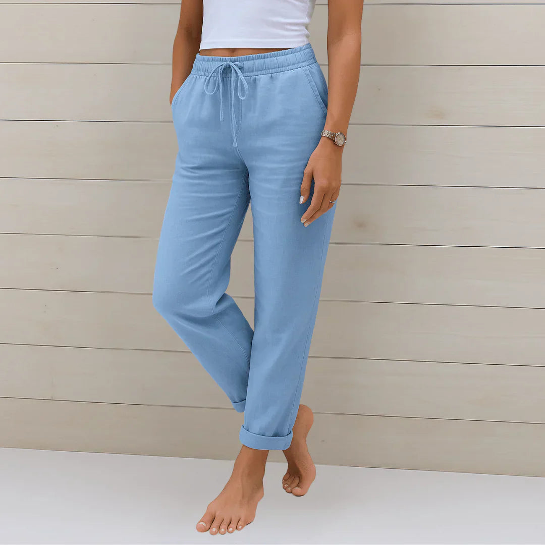 Niya | Pantalón Lino Cómodo Uso Diario Mujer