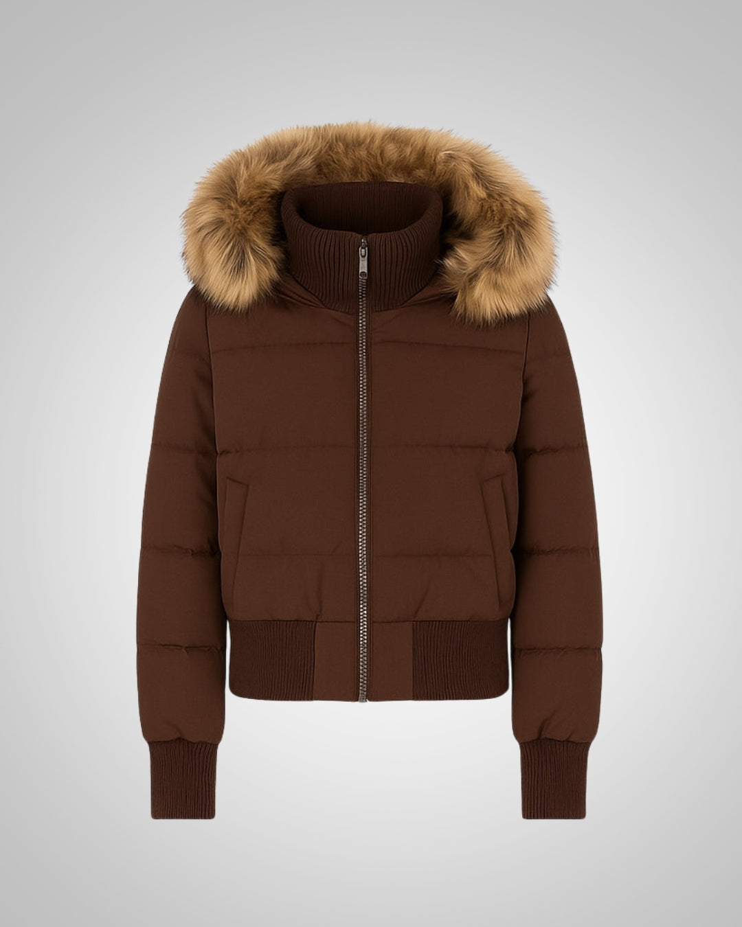Isabel | Chaqueta acolchada con capucha de piel sintética
