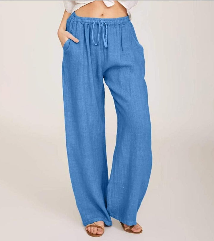 Maialen | Pantalones De Corte Ancho Con Cordón