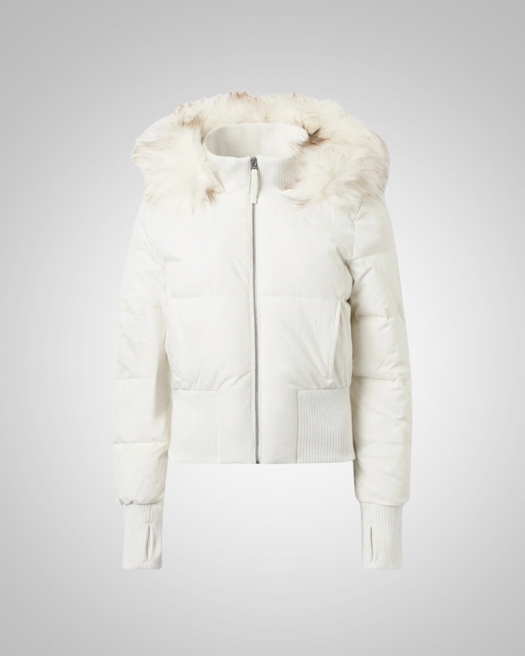 Isabel | Chaqueta acolchada con capucha de piel sintética