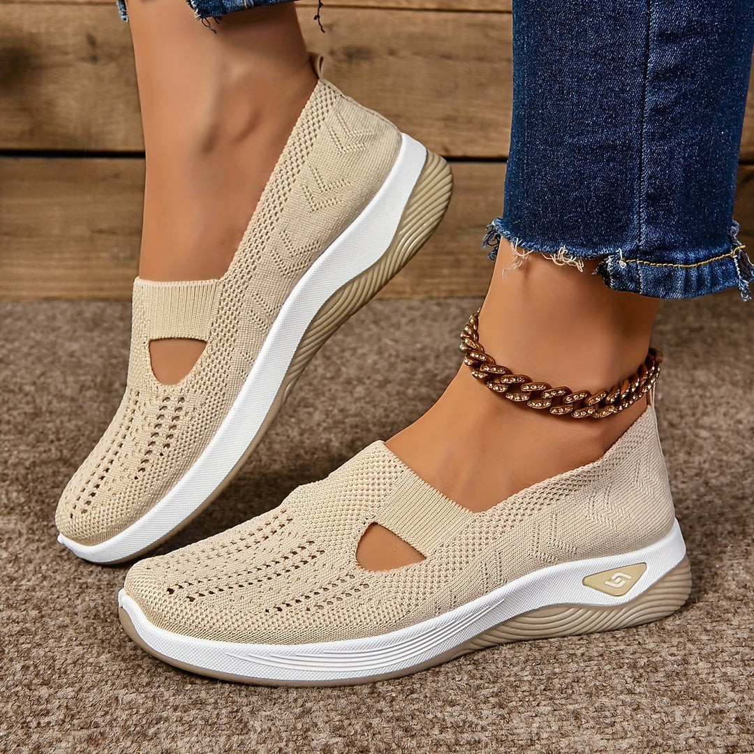 Raquel | Zapatillas de punto sin cordones con corte