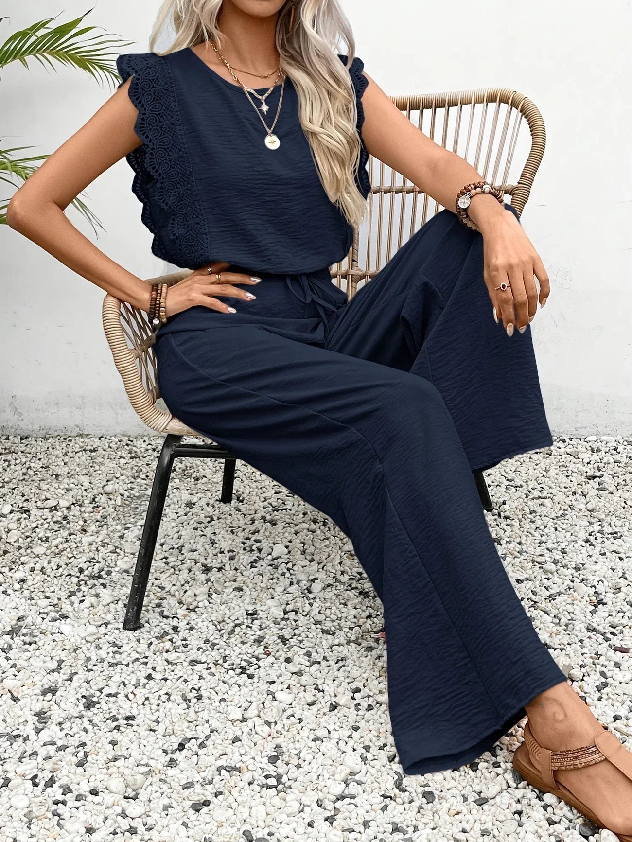 Ziva | Conjunto Elegante con Pantalón Ancho