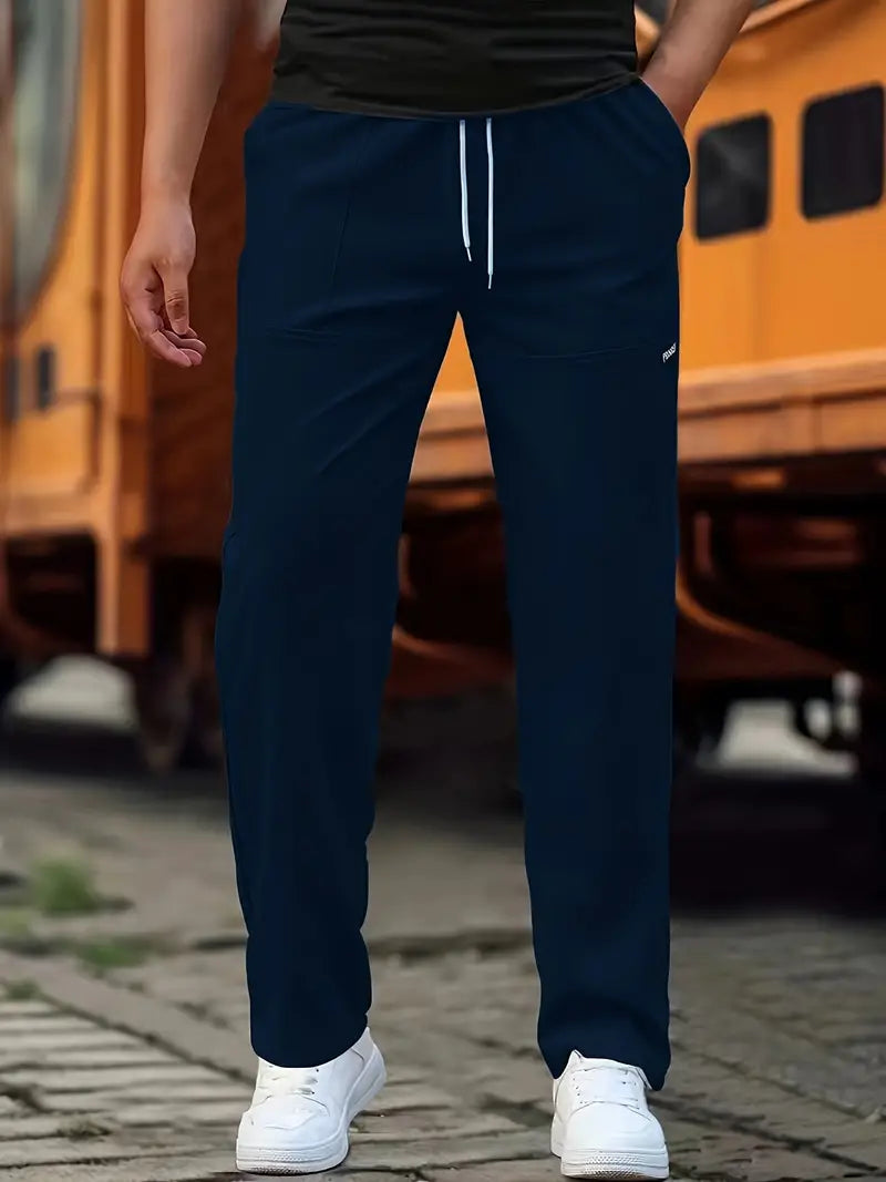 Travys | Pantalones Jogger Rectos Con Cordón y Bolsillos