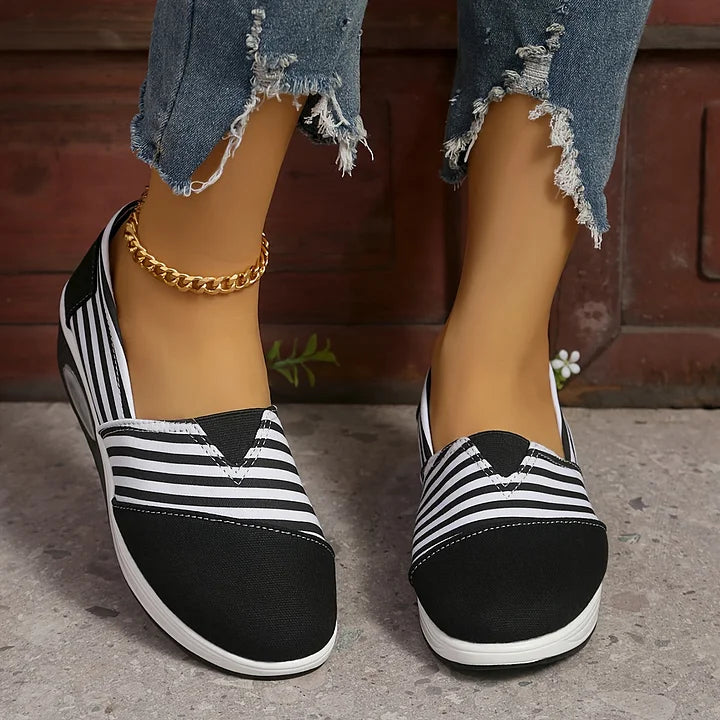 Tasha - Zapatillas Sin Cordones Con Plataforma a Rayas