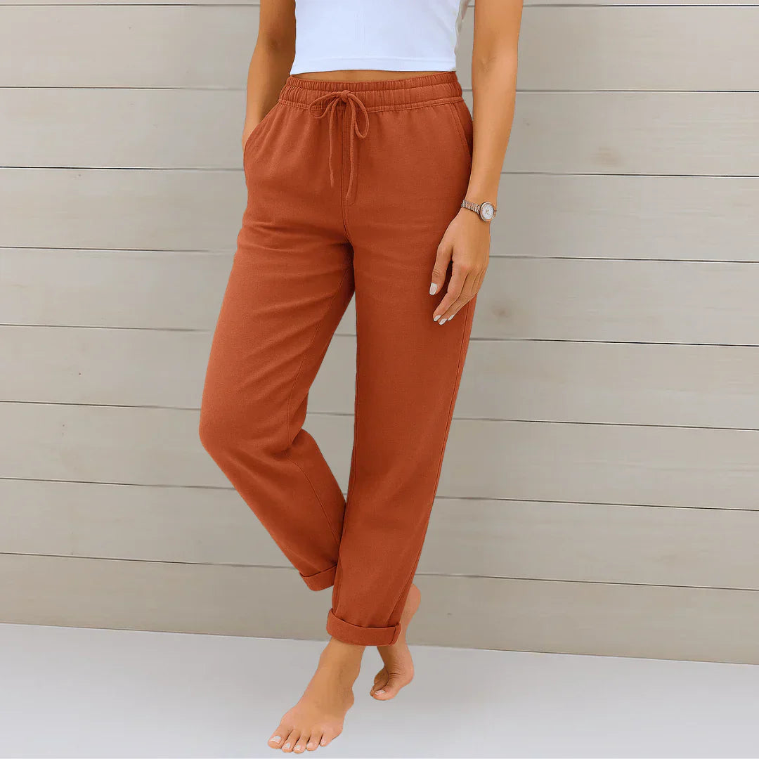 Niya | Pantalón Lino Cómodo Uso Diario Mujer