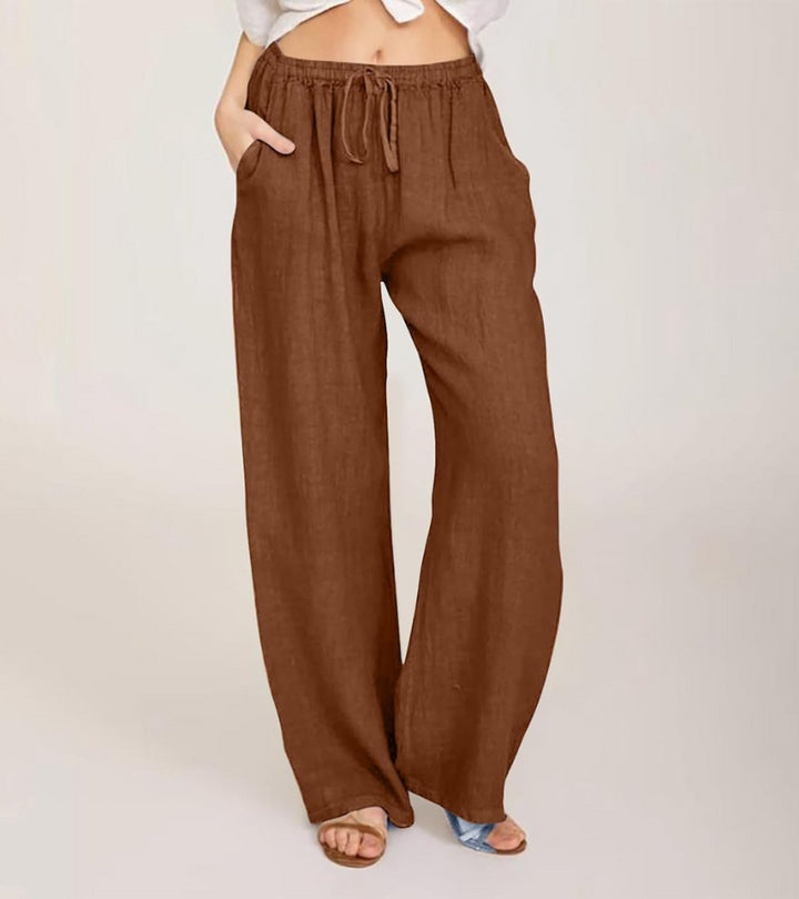 Maialen | Pantalones De Corte Ancho Con Cordón