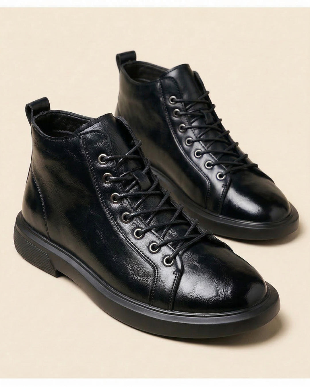 Kervens | Botines Con Diseño De Cordones Y Efecto Piel
