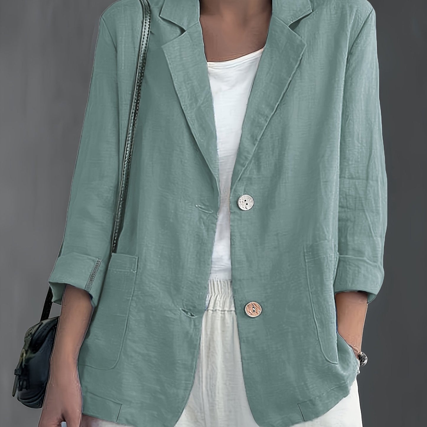 Jayde | Chaqueta Blazer Con Mangas Remangadas Y Bolsillos