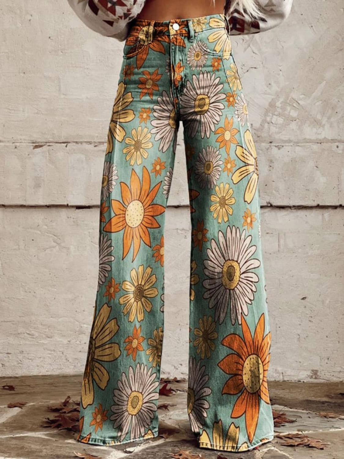 Cirilla | Pantalón Palazzo Con Estampado Floral Vintage