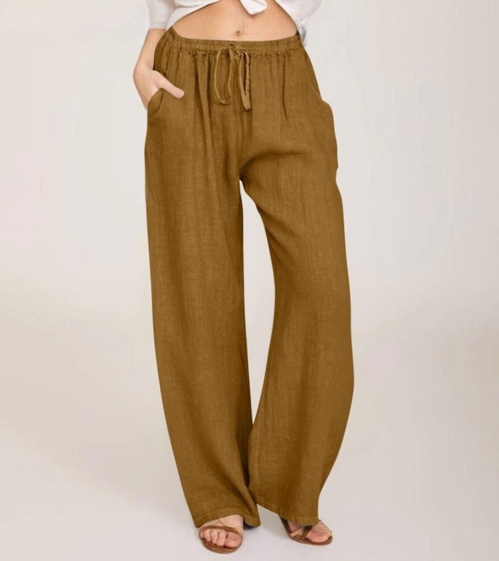 Maialen | Pantalones De Corte Ancho Con Cordón