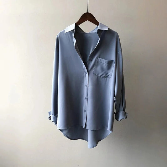 Nathan | Camisa de corte Holgado con Cuello en Contraste y Botones