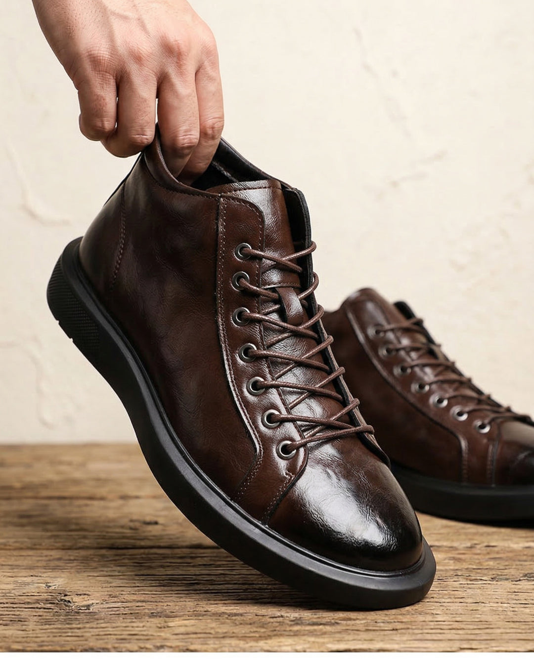 Kervens | Botines Con Diseño De Cordones Y Efecto Piel