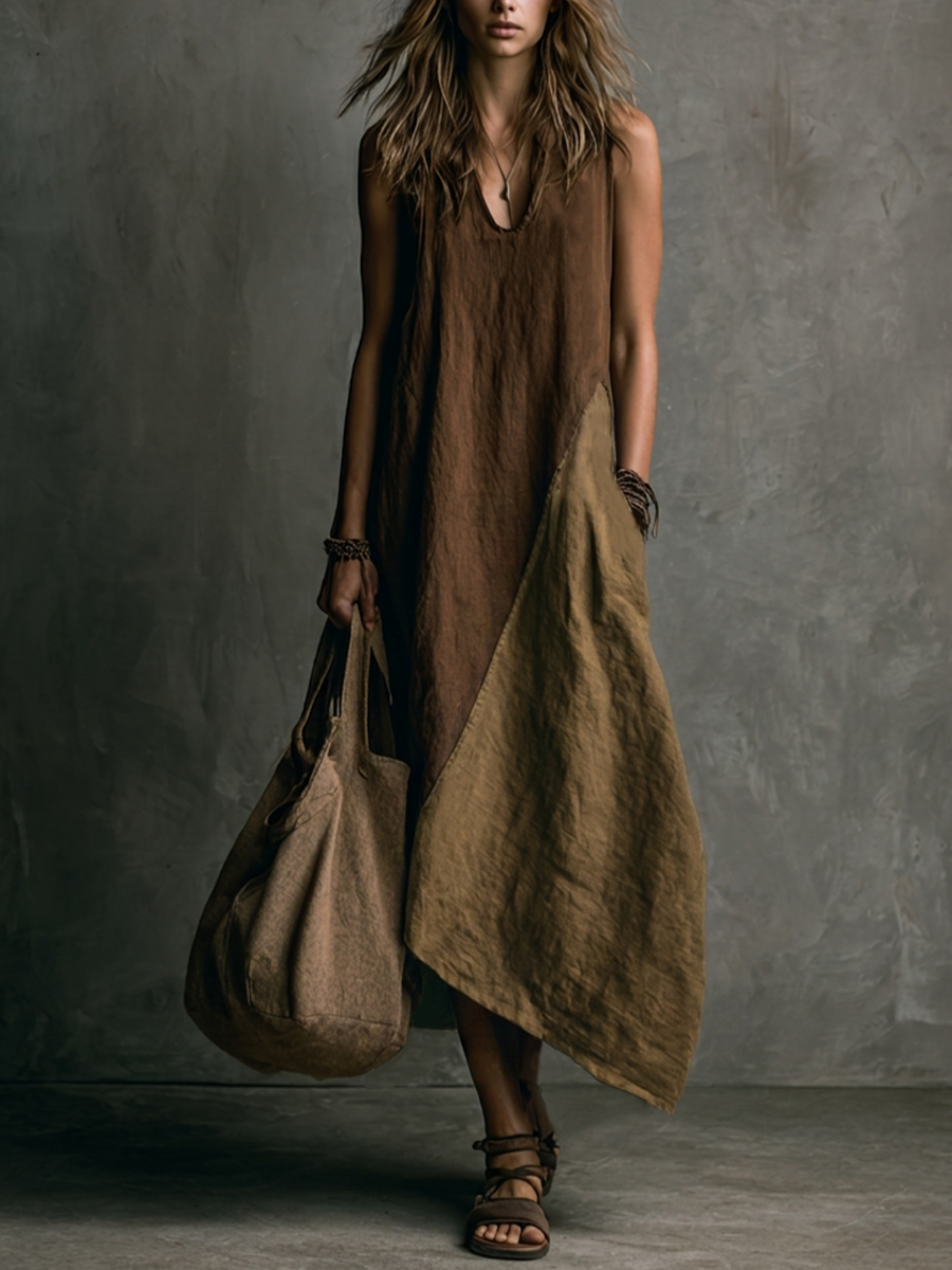 Tylissa | Vestido Largo Asimétrico Con Escote En V