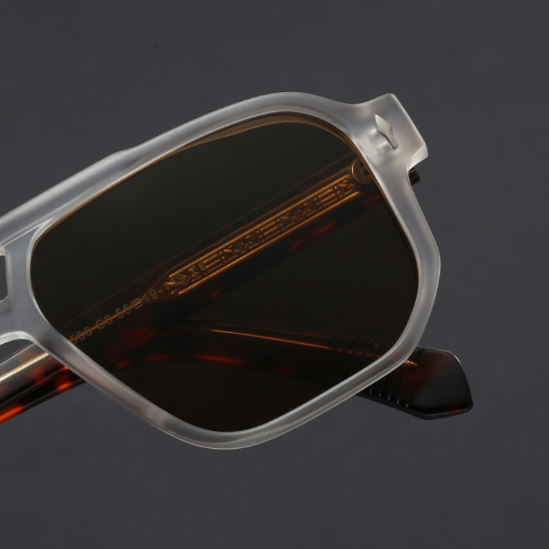 Kieran - Gafas de sol con Montura Cuadrada azul y Cristales Oscuros
